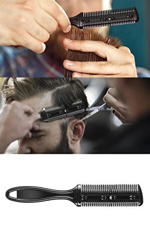 Usturalı Saç Tarağı Saç Usturası Sıfır Kafa Nikelaj Kırık Uç Alma Sıfır Numara