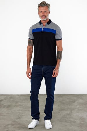 Erkek Basic Polo Yaka Düz Kısa Kol Dar Bordo Tişört