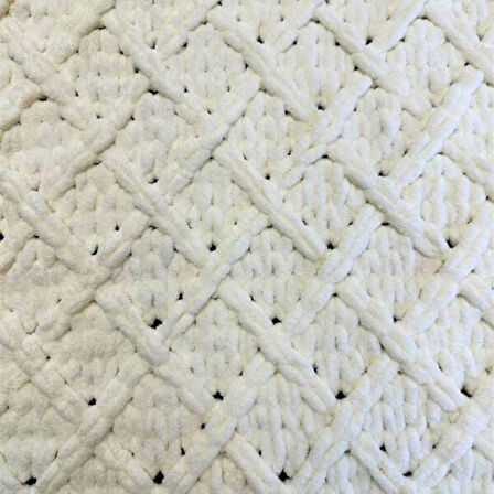 Uretti - Gül 5142 3096 Baklava Desenli Puffy İplik Bebek Battaniyesi