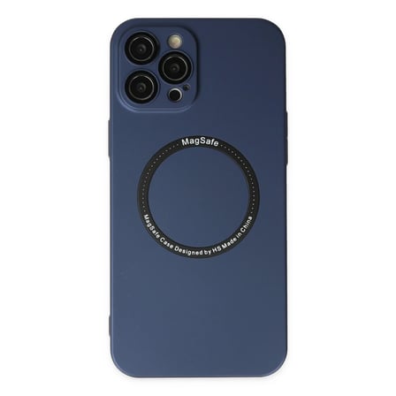 Apple iPhone 12 Pro Kılıf Jack Magneticsafe Lens Silikon - Lacivert