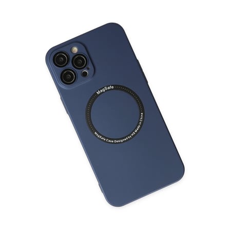 Apple iPhone 12 Pro Kılıf Jack Magneticsafe Lens Silikon - Lacivert