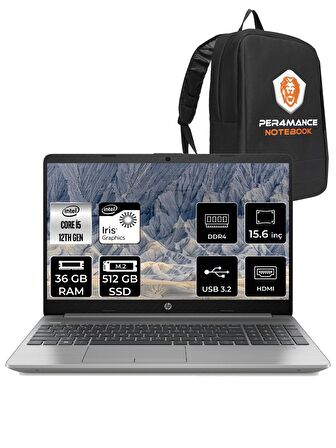 HP 250 G9 i5 1235U 36GB 512GB SSD 15.6" FHD FDOS 6Q8M5ES & PER4 ÇANTA