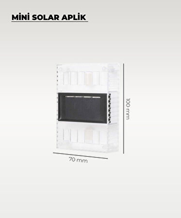 Mini Solar Aplik Gün Işığı - 4 Adet