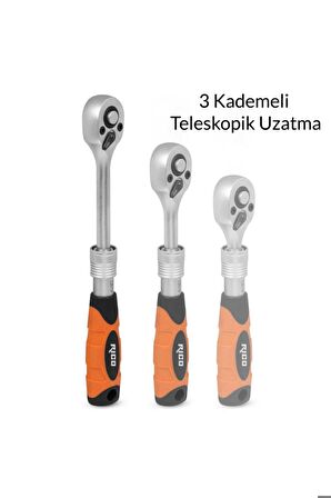 1/4 Uzatmalı Cırcır Kolu 72 Diş