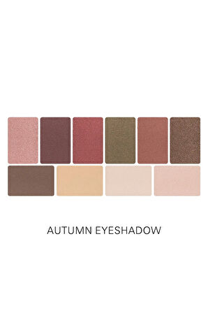 Profesyonel Oval Yapılı Kapatıcı Fırçası 136 + 10'lu Palet Far - 2059 Meet Whıt Me Eyeshadow Autumn