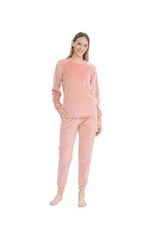 U.S. Polo Assn. Kadın Uzun Kollu Yuvarlak Yaka Pijama Takımı S25092