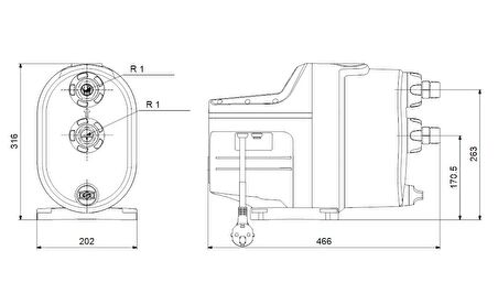 Grundfos SCALA1 3-45 Kompakt Hidrofor