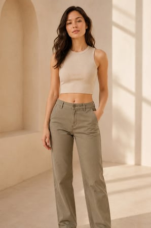 Loule Kadın 2 Adet Fitilli ve Pamuklu Bisiklet Yaka Kolsuz Crop Atlet