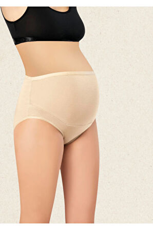 Kadın İç Giyim Penye Elastan 3 Adet Siyah - Beyaz - Ten Hamile Külot LL.K50.O11.001