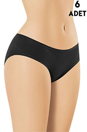 Pamuklu & Modal Esnek 6 Adet Beyaz Paris Model Bikini Külot LL.K51.O08.001