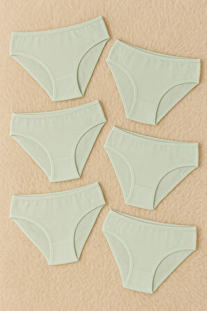 Pamuklu & Modal Esnek 6 Adet Beyaz Paris Model Bikini Külot LL.K51.O08.001