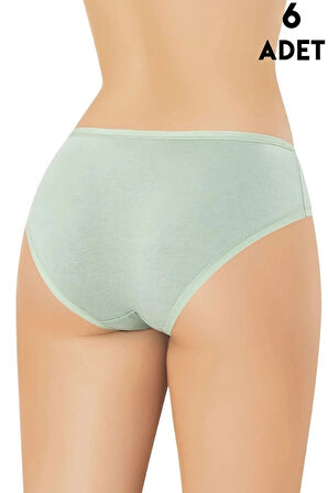 Pamuklu & Modal Esnek 6 Adet Beyaz Paris Model Bikini Külot LL.K51.O08.001