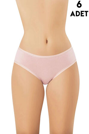 Pamuklu & Modal Esnek 6 Adet Beyaz Paris Model Bikini Külot LL.K51.O08.001