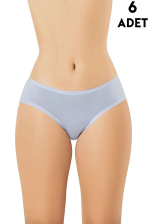 Pamuklu & Modal Esnek 6 Adet Beyaz Paris Model Bikini Külot LL.K51.O08.001