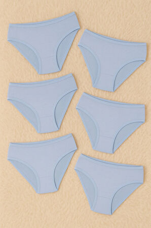 Pamuklu & Modal Esnek 6 Adet Beyaz Paris Model Bikini Külot LL.K51.O08.001