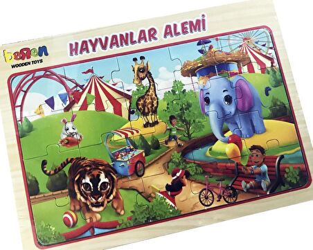 Sole Hayvanlar 20 Parça Çocuk Puzzle