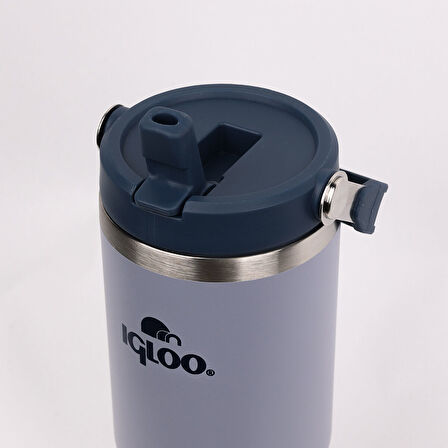 Igloo Powder Çelik Termos 900ml Duman Mavi 12Saat Sıcak/18Saat Soğuk Saklama