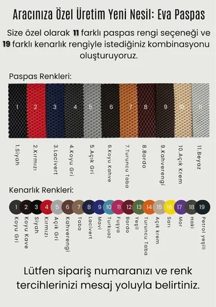 HYUNDAİ SANTA FE 2006-2012 ARASI ARACA ÖZEL YENİ NESİL EVA MAT OTO PASPAS HAVUZLU EVA ARABA PASPASI