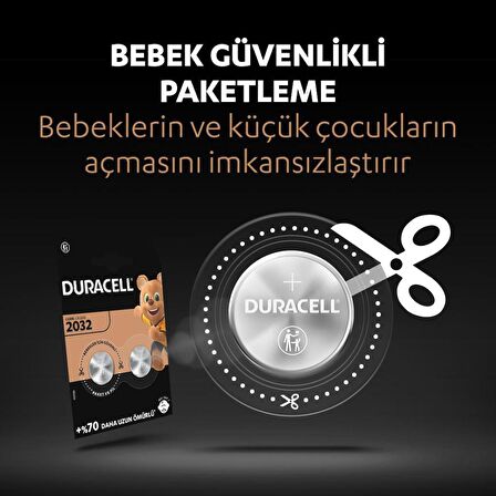 Duracell Özel 2032 Lityum Düğme Pil 3V 5'li paket