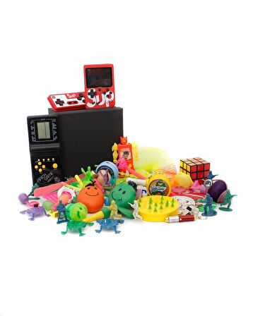 Nostaljik Özel Oyuncak Kutusu Siyah Tetris Ve Nostaljik Atari