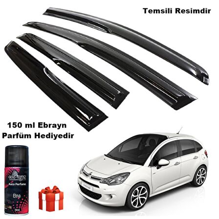 Citroen C3 Mügen Cam Rüzgarlığı Hb 2009 - 2016 Arası 4 Lü Takım Koku Hediyeli