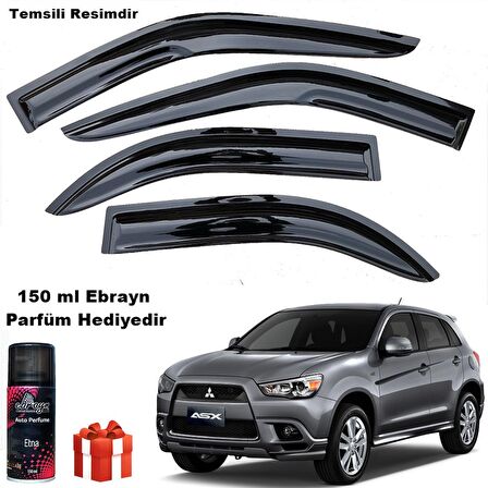 Mitsubishi Asx Uyumlu  Mügen Cam Rüzgarlığı 2010 - 2015 Arası 4 Lü Takım Koku Hediyeli