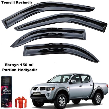 Mitsubishi L200 Mügen Cam Rüzgarlığı 2007 - 2014   Uyumlu  Arası 4 Lü Takım Koku Hediyeli