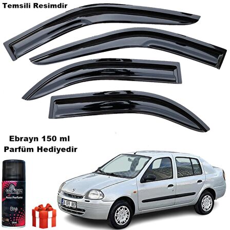 Renault Clio 2 Mügen Cam Rüzgarlığı Sedan 1999-2008 Arası 4 Lü Takım Koku Hediyeli