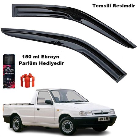 Skoda Felicia Pickup Uyumlu Mügen Cam Rüzgarlığı 2 li Takım Koku Hediyeli