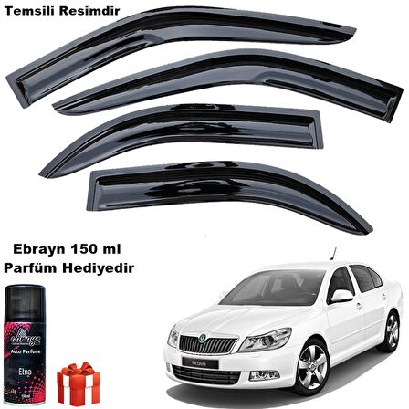 Skoda Octavia A5 Mügen Cam Rüzgarlığı 2005-2012 Arası 4 Lü Takım Koku Hediyeli
