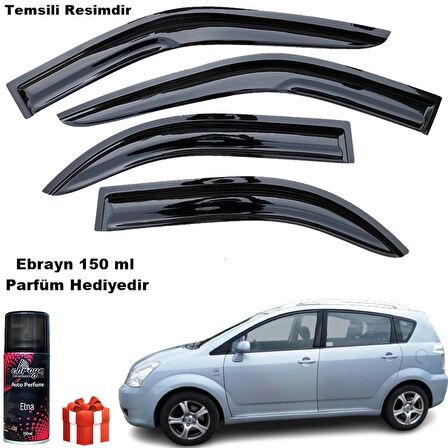 Toyota Verso Mügen Cam Rüzgarlığı 2004-2009 Arası 4 Lü Takım Koku Hediyeli