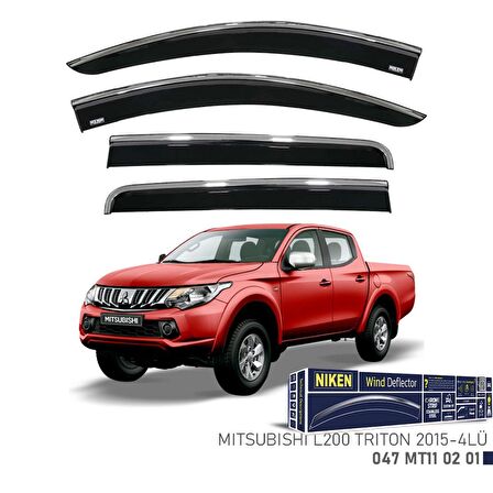 Mitsubishi L200 Triton Niken Kromlu Cam Rüzgarlığı 4lü 2015 ve Üstü