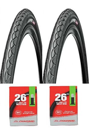 Bike sky Chaoyang 26 Jant 26x1.75 Bisiklet Dış Lastiği Yol Tipi H-460 X 2 Adet + İç Lastik ve dış lastik Seti