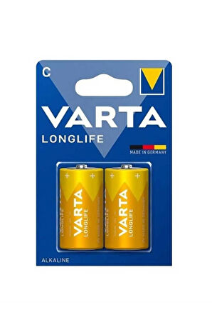 Longlife Alkalin C Orta Boy 2li pil blister