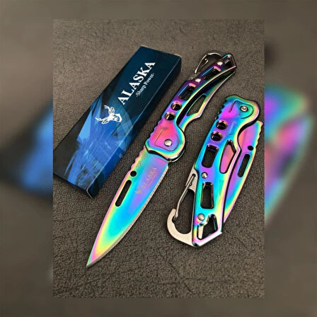 Alaska Gökkuşağı Kilitli Cep Çakı SDR-15cm Çok Renkli