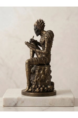 Death Note Ryuk Shinigami Eskitme Bronz Görünümlü Figür - Dekoratif Anime Heykel Biblo