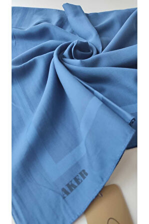 Saks Mavisi Aker Düz Koton Eşarp 924