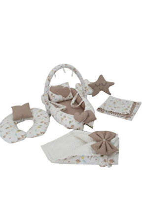 Geyik Lüx Tasarım Babynest Cibinlik Ve Oyuncak Askılı 8 Parça Set