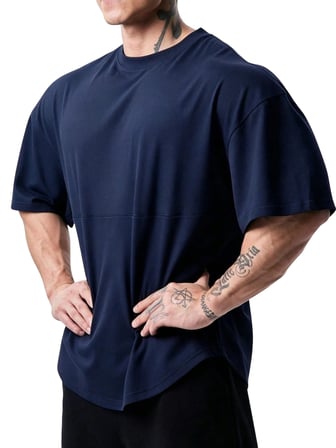 Genius Erkek Spor Tişört Oversize Fitness & Gym Antrenman Tişörtü