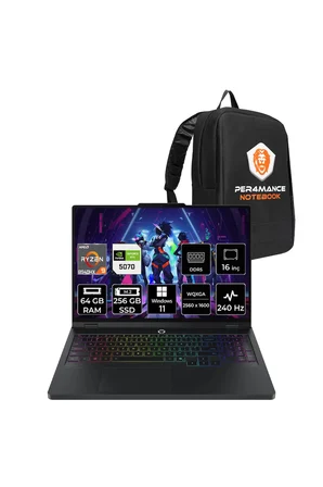 Legion Pro 5 R9-8940HX 64GB 256GB SSD RTX5070/8GB 115W 16" QHD+ 240Hz W11P Gaming Laptop