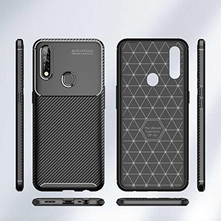 Gpack Oppo A91 Kılıf Negro Karbon Dizayn Silikon