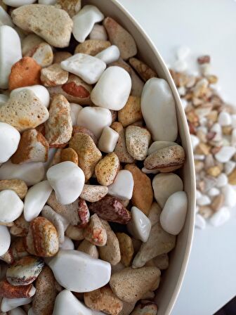 Saksı Dibi Taşı 9 Kg 1-2 cm Karışık Renkli Çakıl Taşı Vazo Dibi T