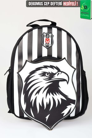 x Dekomus Lisanslı Beşiktaş Özel Tasarım 3D Kartal Küçük Boy Anaokul Çantası 