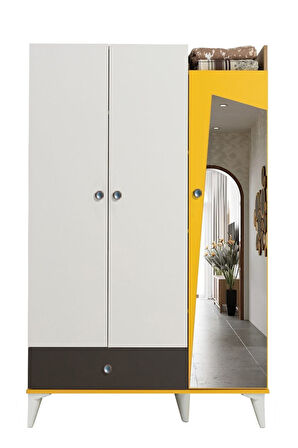 Giallo Genç Odası - 3 Kapılı Dolap, Karyola, Komodin