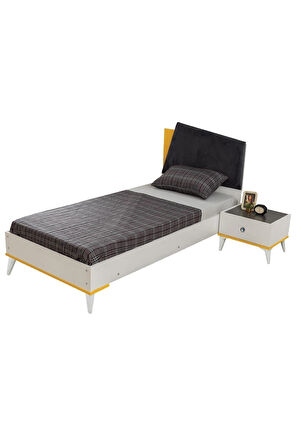 Giallo Genç Odası - 3 Kapılı Dolap, Karyola, Komodin, Şifonyer