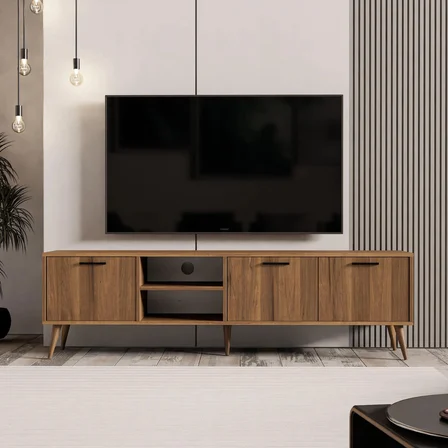 Mezza 1583 Exxen 180 Cm (AHŞAP AYAKLI) Tv Ünitesi Ürgüp Rengi