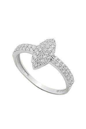 Elika Zirkon Taşlı Kadın Gümüş Yüzük
