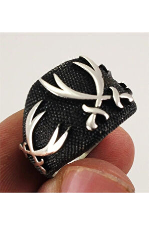 Erkek Gümüş Çift Zülfikar Yüzük