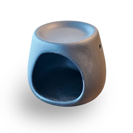 Therapium Naturalis Seramik El Yapımı Buhurdanlık Mat Siyah