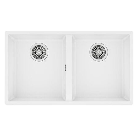 Teka Square 760 Beyaz Evye + ARK 938 Beyaz Batarya Set